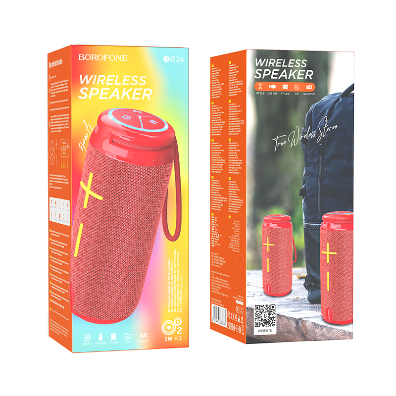 Borofone Portable Bluetooth Speaker BR24 Fashion red