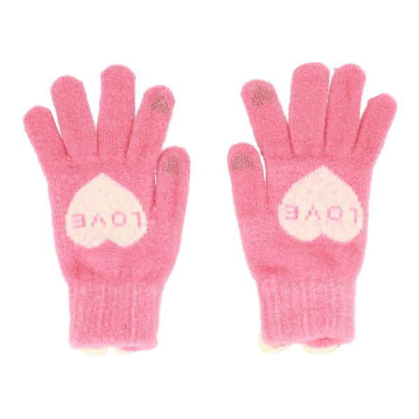Gloves for touch screens LOVE PINK
