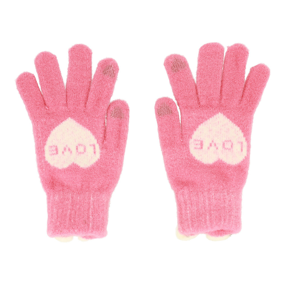Gloves for touch screens LOVE PINK