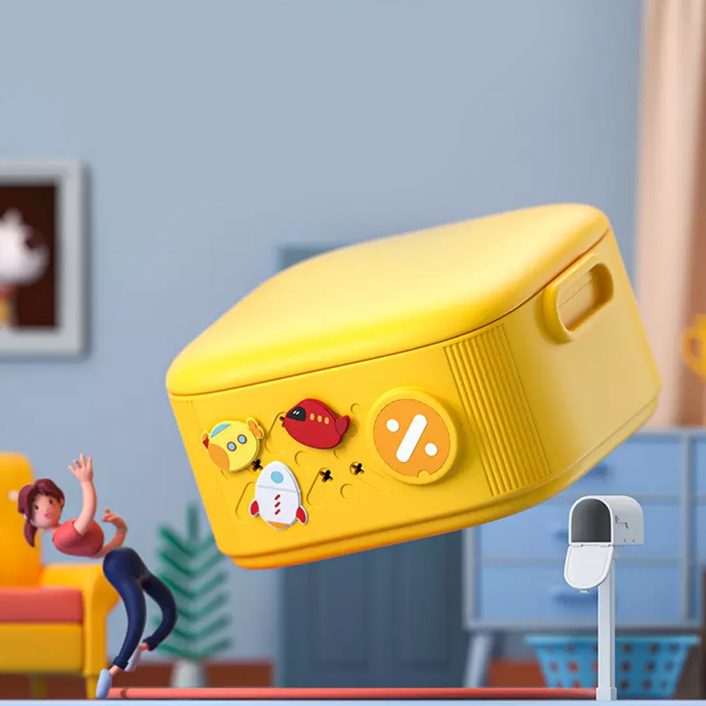 Kids storage box 19L yellow
