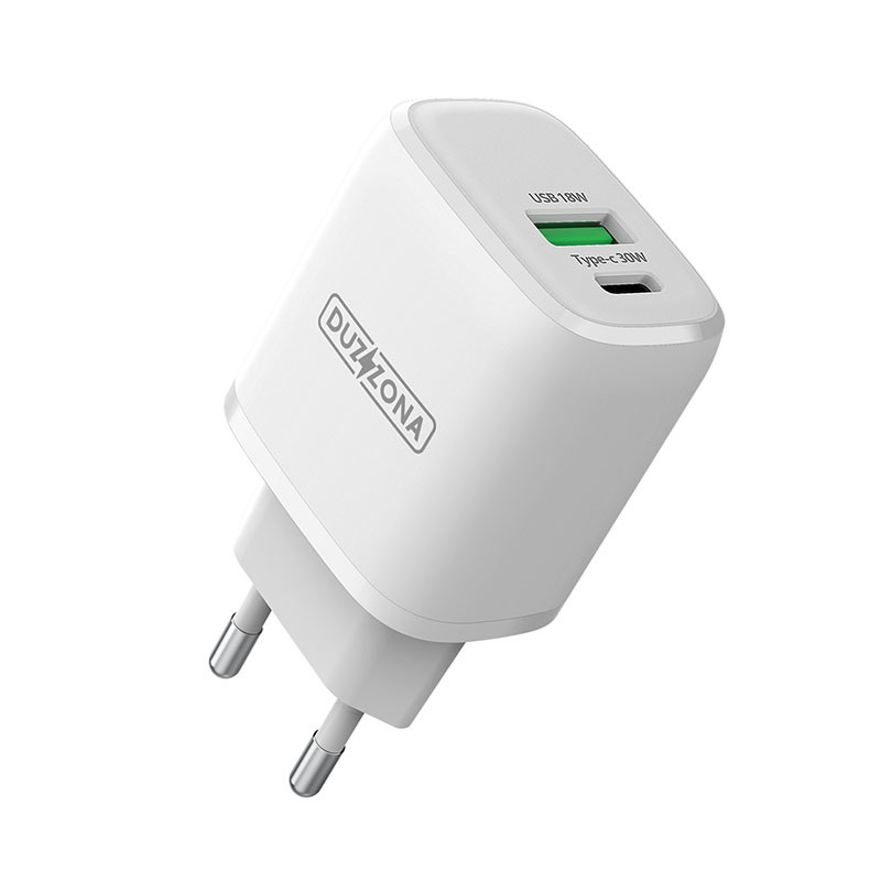 Dux Ducis Duzzona wall charger T2 - USB + Type C - PD 30W white