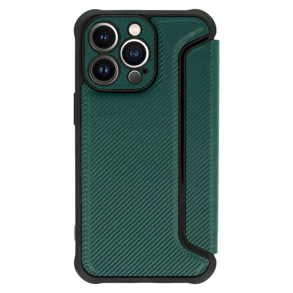 Razor Carbon Book Case for Iphone 12 dark green