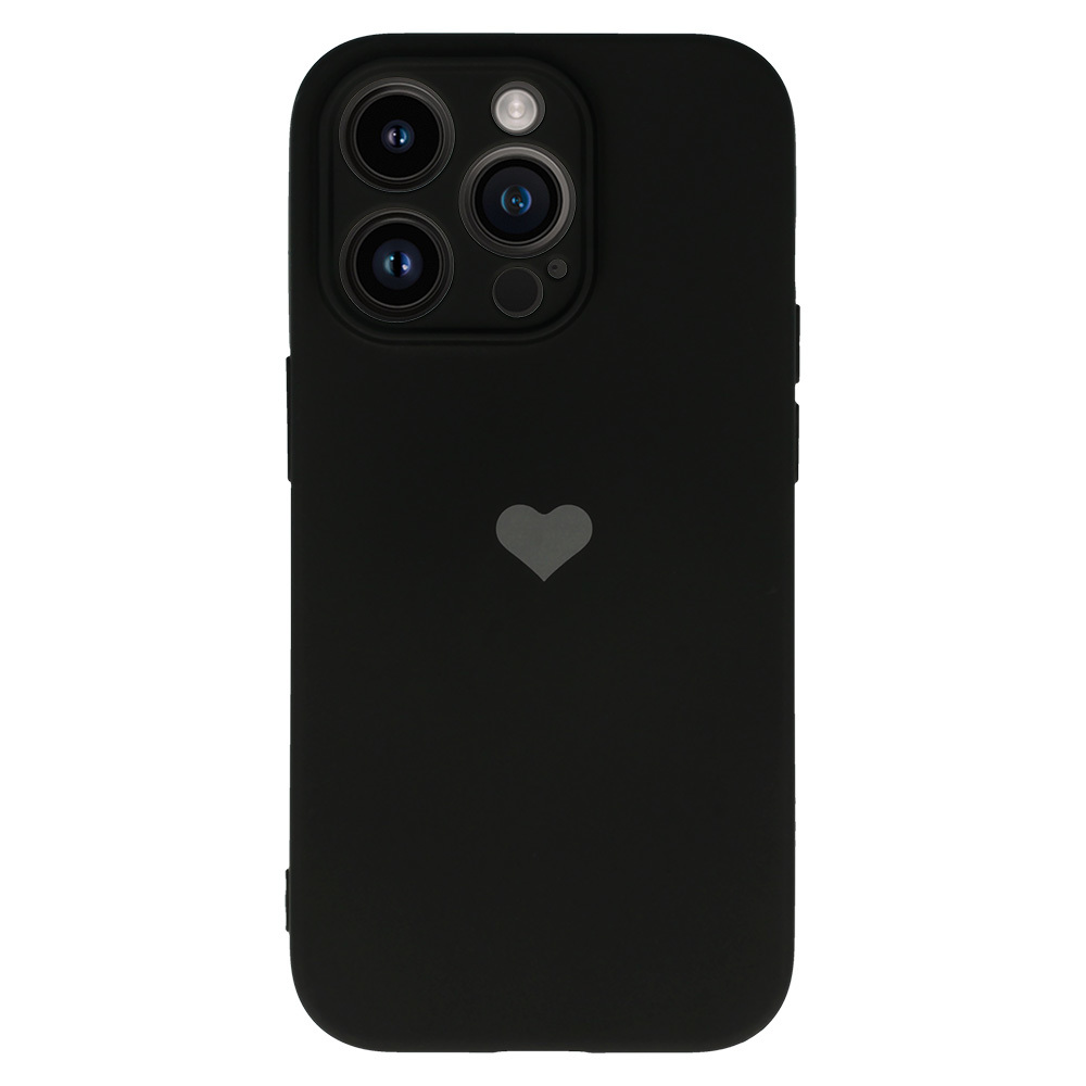 Vennus Silicone Heart Case for Iphone 13 Pro design 1 black