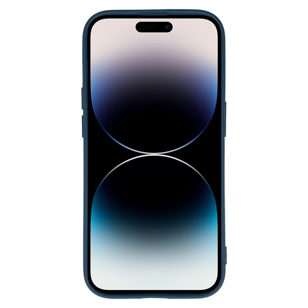 Vennus Silicone Heart Case for Iphone 14 Pro Max design 1 navy