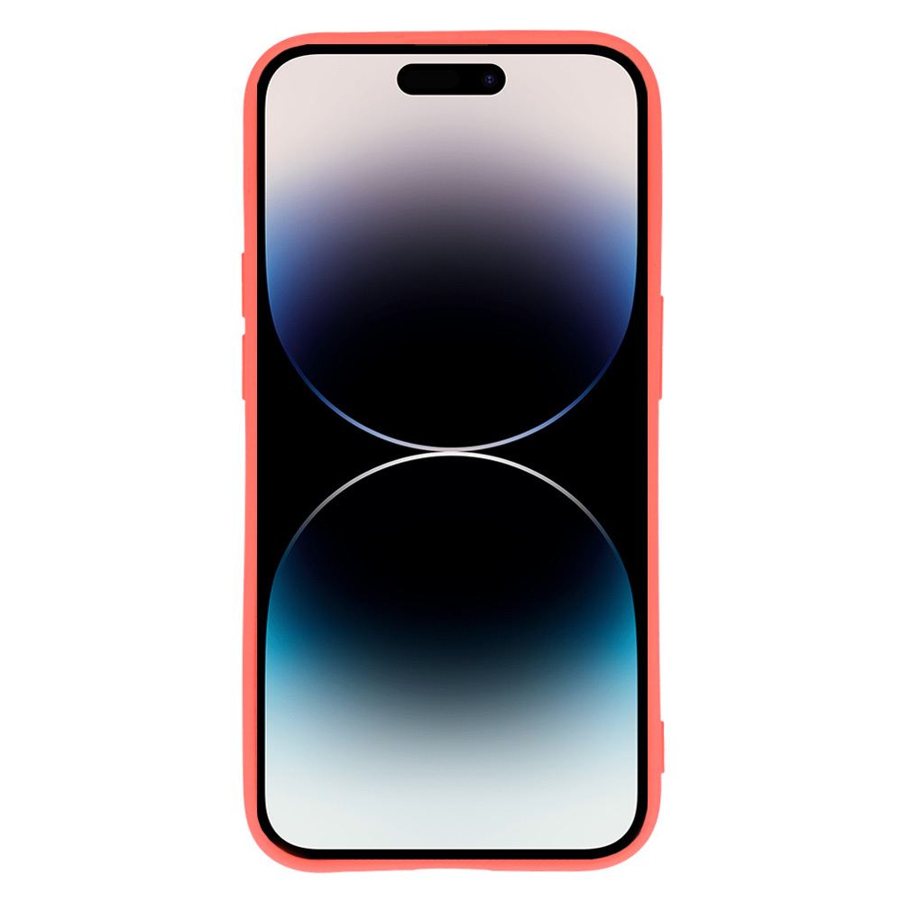 Vennus Silicone Heart Case for Iphone 14 Pro design 1 coral