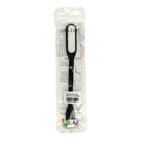 Mini LED Lamp Silicone USB Black