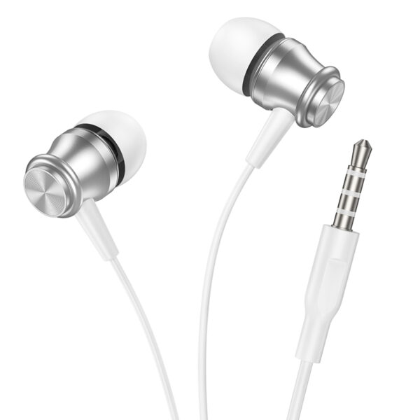 Borofone Earphones BM75 Platinum Metal silver