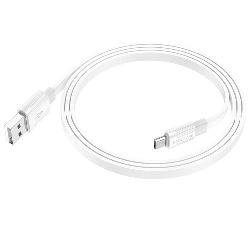 Borofone Cable BX89 Union - USB to Micro USB - 2,4A 1 metre white-grey
