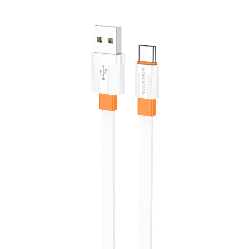 Borofone Cable BX89 Union - USB to Type C - 3A 1 metre white-orange