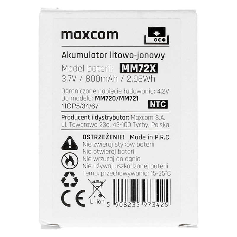 Original Battery for Maxcom MM720/MM721 - 800mAh (bulk)