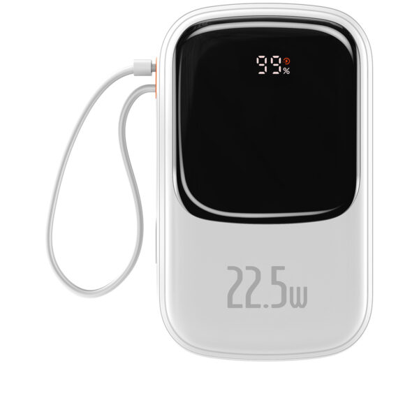 Baseus Power Bank 20000mAh Qpow Pro - USB + Type C - PD 22,5W with Type C cable (PPQD060302) white