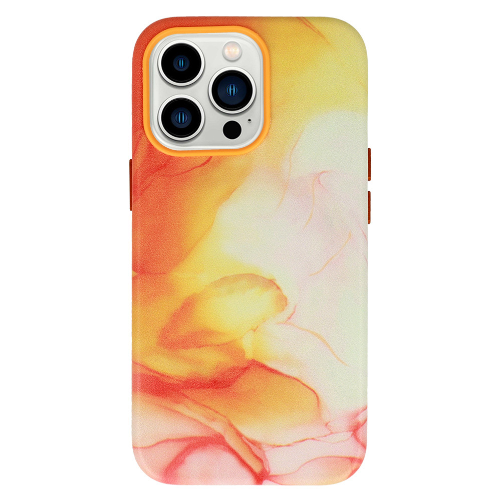 Leather Ink Case for Iphone 12 design 3