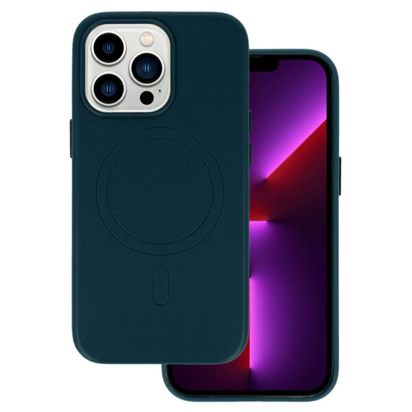 MagSafe Leather Case Iphone 14 Navy