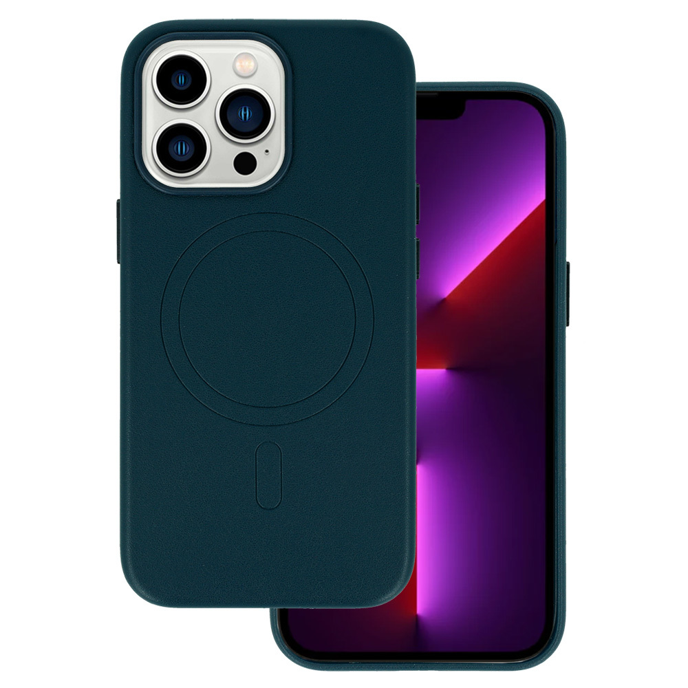 MagSafe Leather Case Iphone 14 Navy