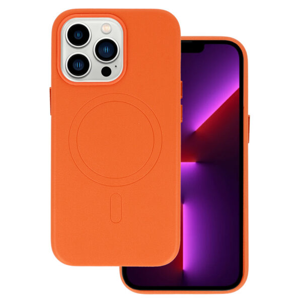MagSafe Leather Case Iphone 14 Orange