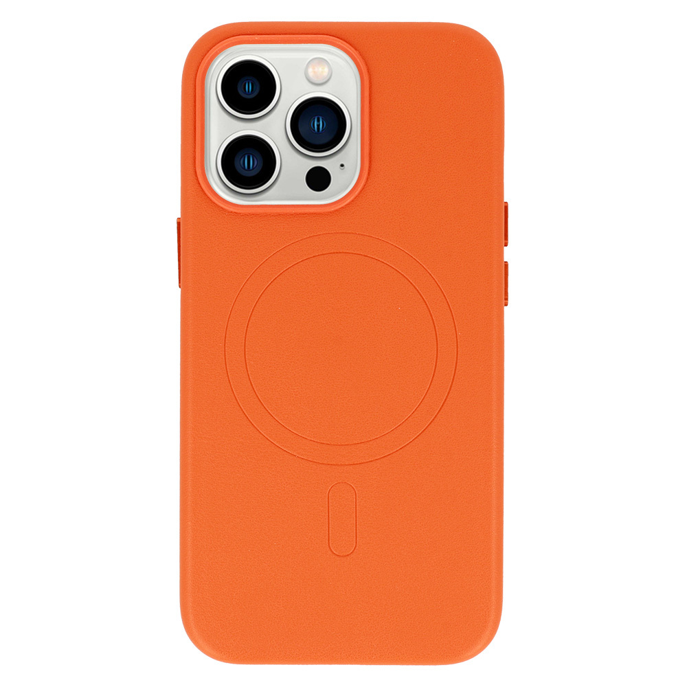 MagSafe Leather Case Iphone 13 Pro Orange