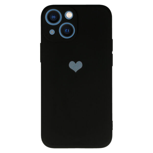 Vennus Silicone Heart Case for Iphone 14 Plus design 1 black