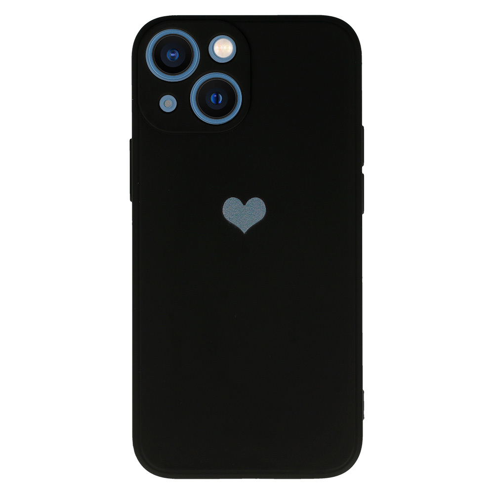 Vennus Silicone Heart Case for Iphone 14 Plus design 1 black