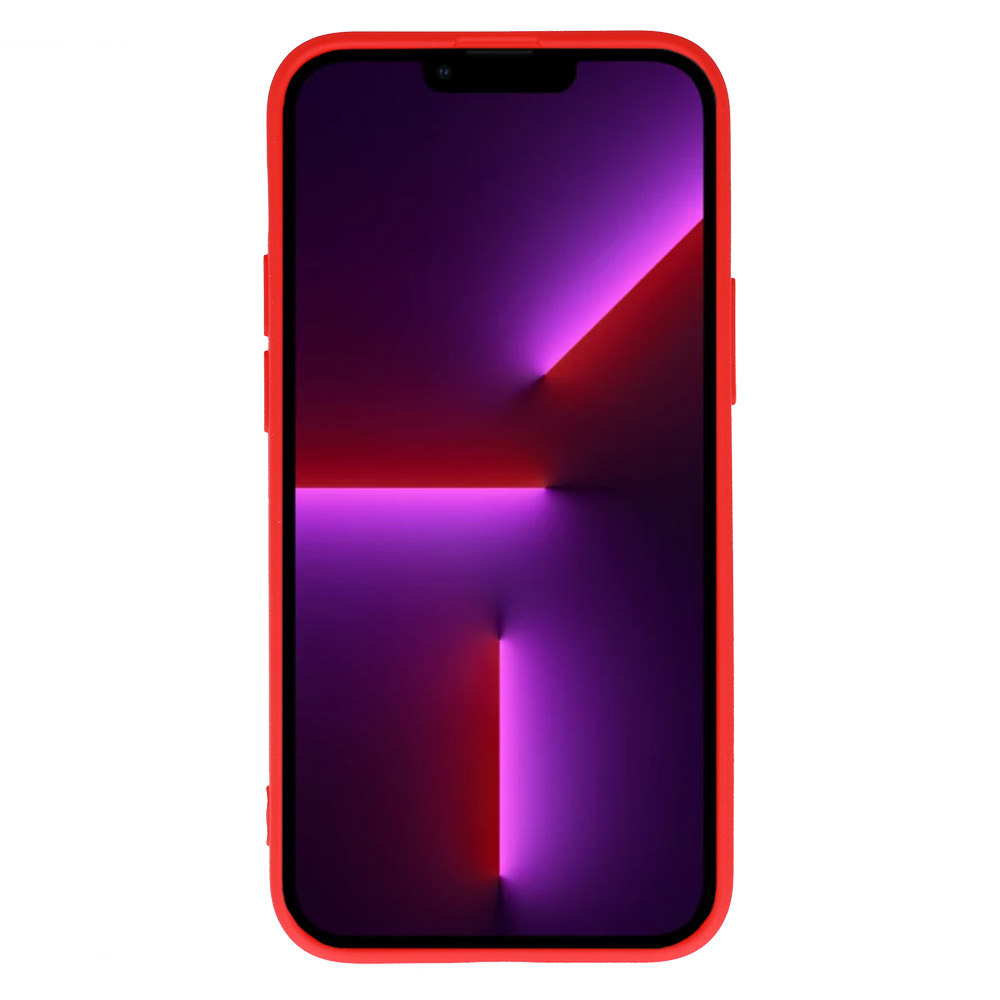 Vennus Silicone Heart Case for Iphone 14 Plus design 1 red