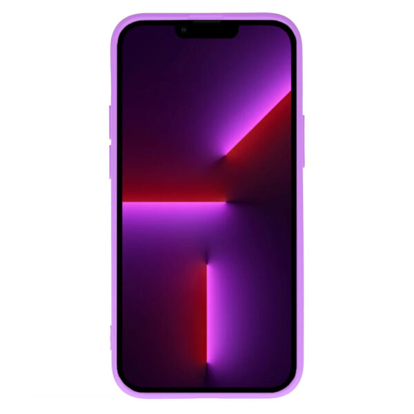 Vennus Silicone Heart Case for Iphone 14 Plus design 1 purple