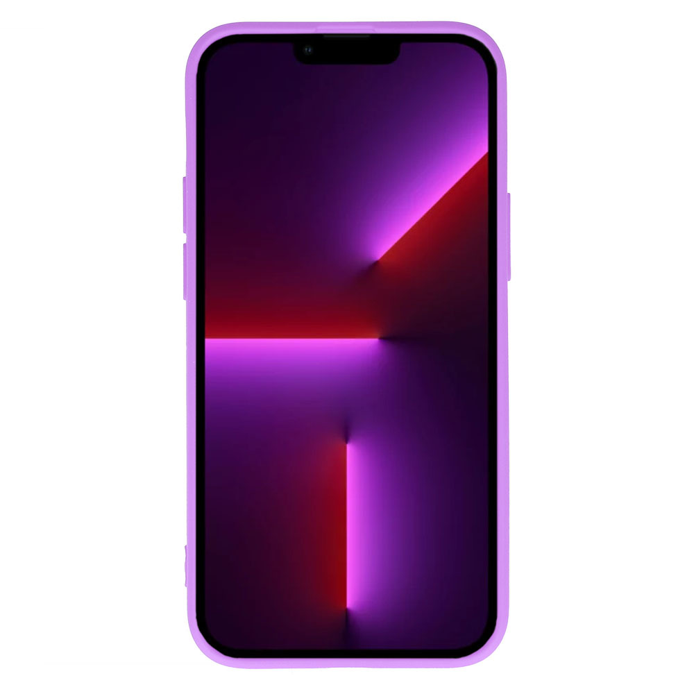 Vennus Silicone Heart Case for Iphone 14 Plus design 1 purple
