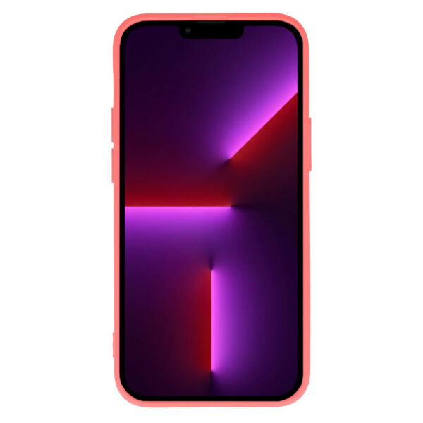 Vennus Silicone Heart Case for Iphone 14 Plus design 1 coral