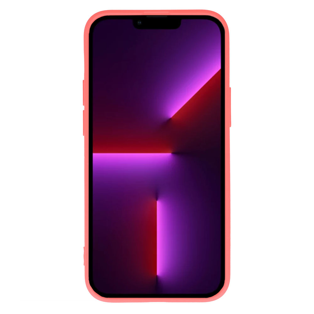 Vennus Silicone Heart Case for Iphone 14 Plus design 1 coral