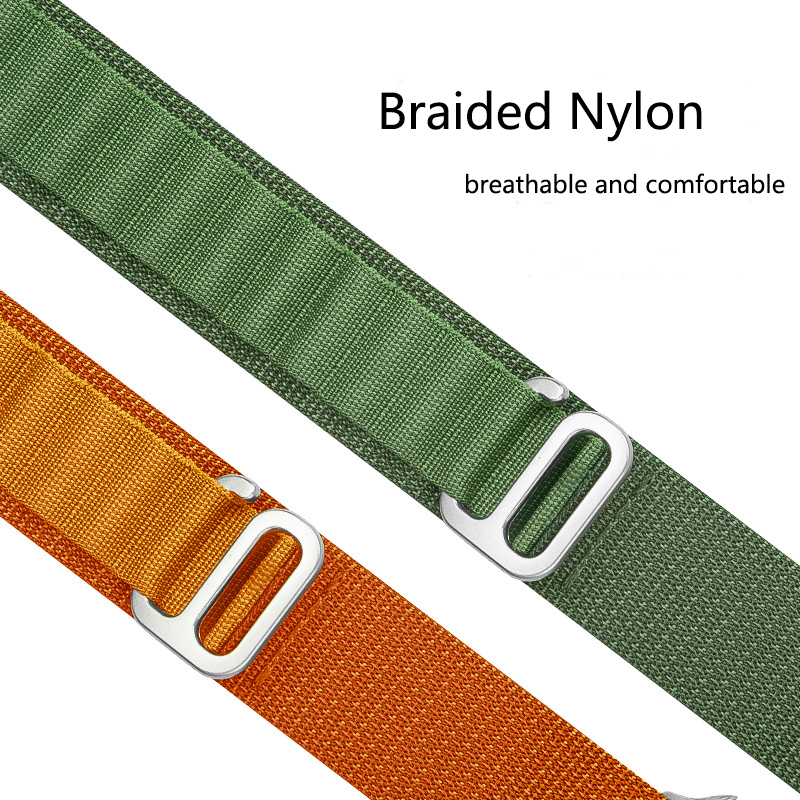 Nylon loop for Apple Watch 42/44/45/49 design 2 white