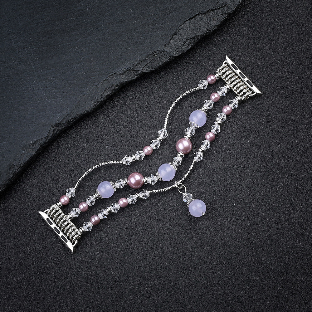 Bracelet loop for Apple Watch 42/44/45 design 4 silver-purple
