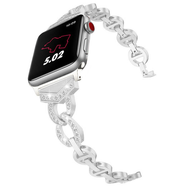 Bracelet loop for Apple Watch 42/44/45 design 3 silver