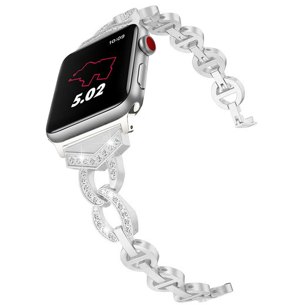Bracelet loop for Apple Watch 42/44/45 design 3 silver