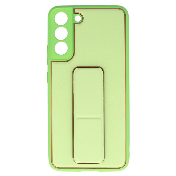 TEL PROTECT Leather Luxury Stand Case for Samsung Galaxy S22 Plus Mint