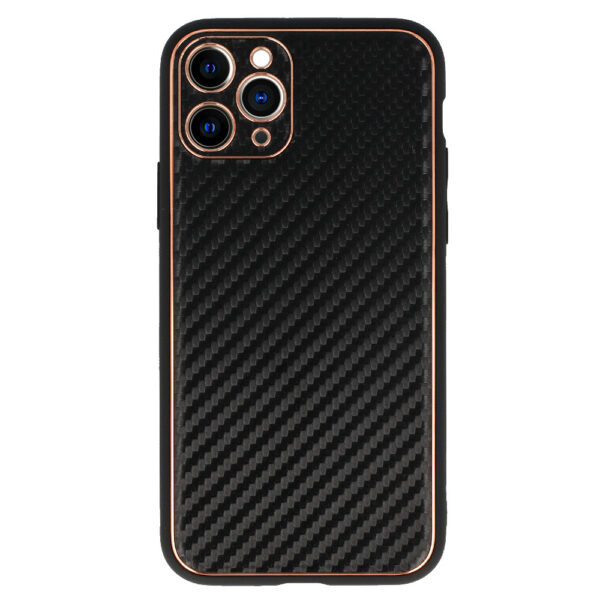 TEL PROTECT Leather Carbon Case for Iphone 11 Pro Black