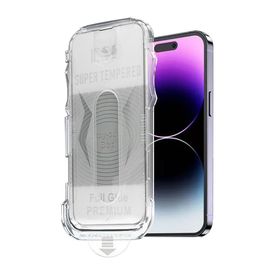 Tempered Glass Full Glue Easy-Stick Box for IPHONE X/XS BLACK