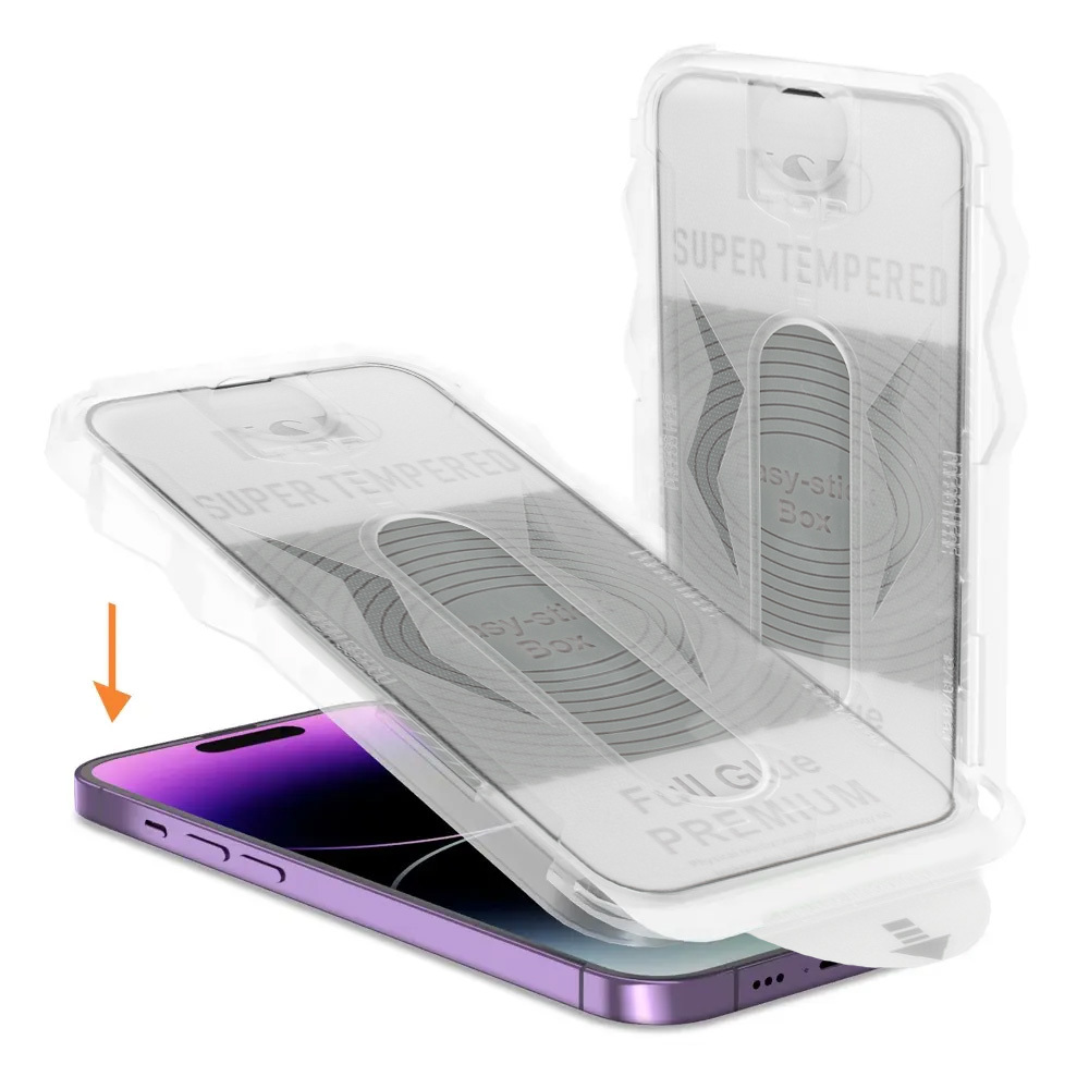 Tempered Glass Full Glue Easy-Stick Box for IPHONE XS MAX BLACK