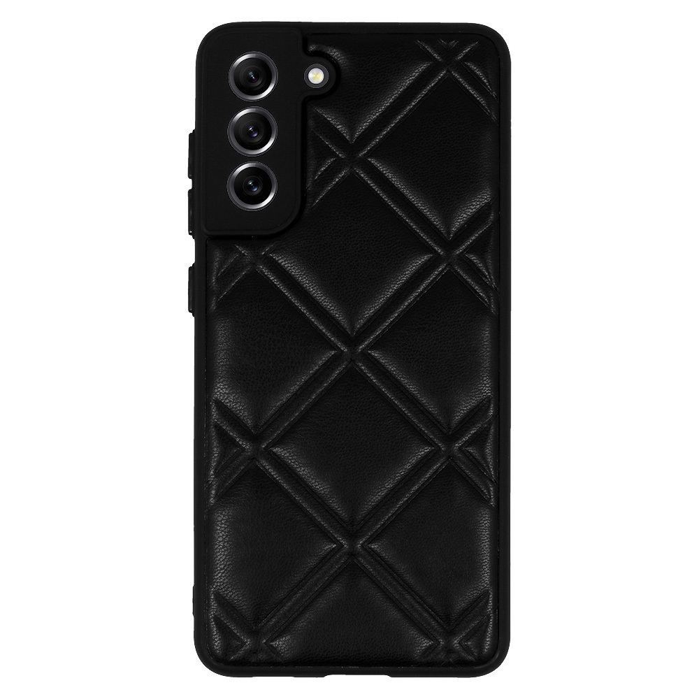 Leather 3D Case for Samsung Galaxy S21 FE design 3 black