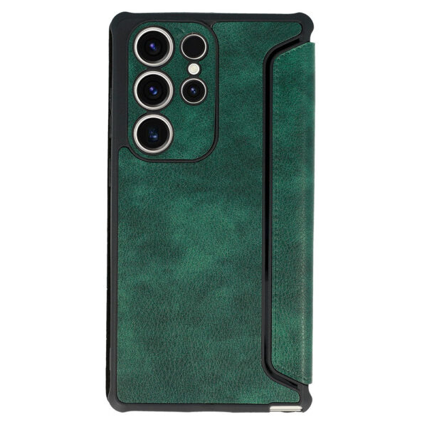Razor Leather Book Case for Samsung Galaxy S23 dark green
