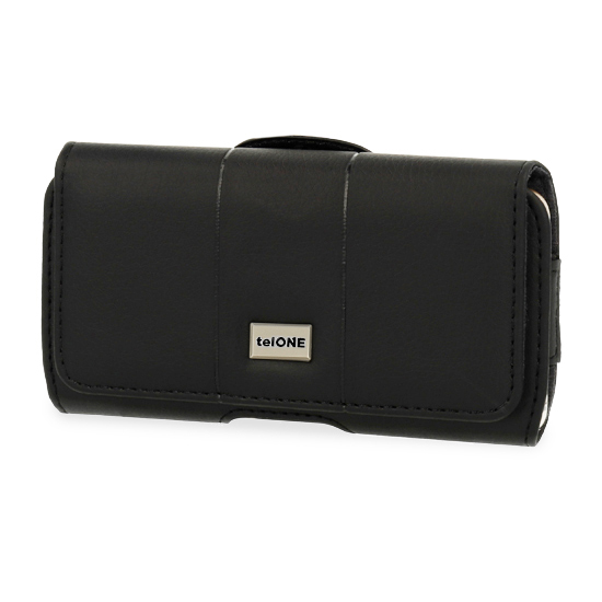 Telone MAX Belt Holster (SIZE 16) for Iphone 13/13 Pro/14/14 Pro/15/15 Pro/16/16 Pro/Samsung S23/S24 black, leather (145x75x14 mm)