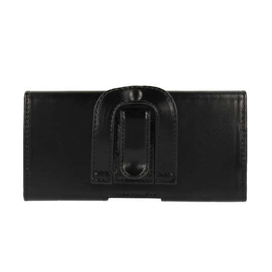 Telone VIVA Belt Holster (SIZE 16) for Iphone 11 Pro/13/13 Pro/14/14 Pro/15/15 Pro/16/Samsung S23 black, leather (145x75x14 mm)