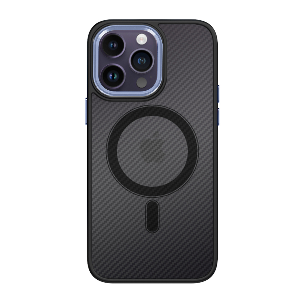 Tel Protect Magnetic Carbon Case for Iphone 11 Pro Max Black-purple