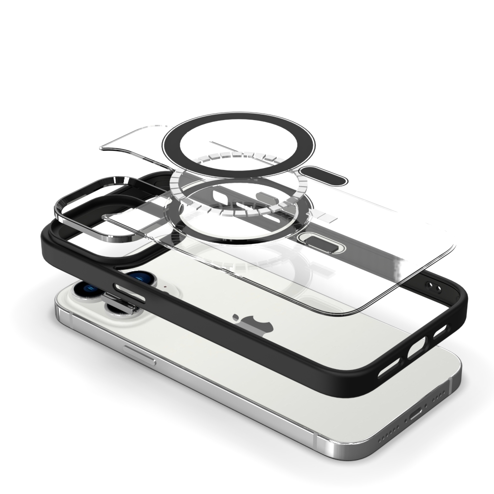Tel Protect Magnetic Clear Case for Iphone 14 Light blue