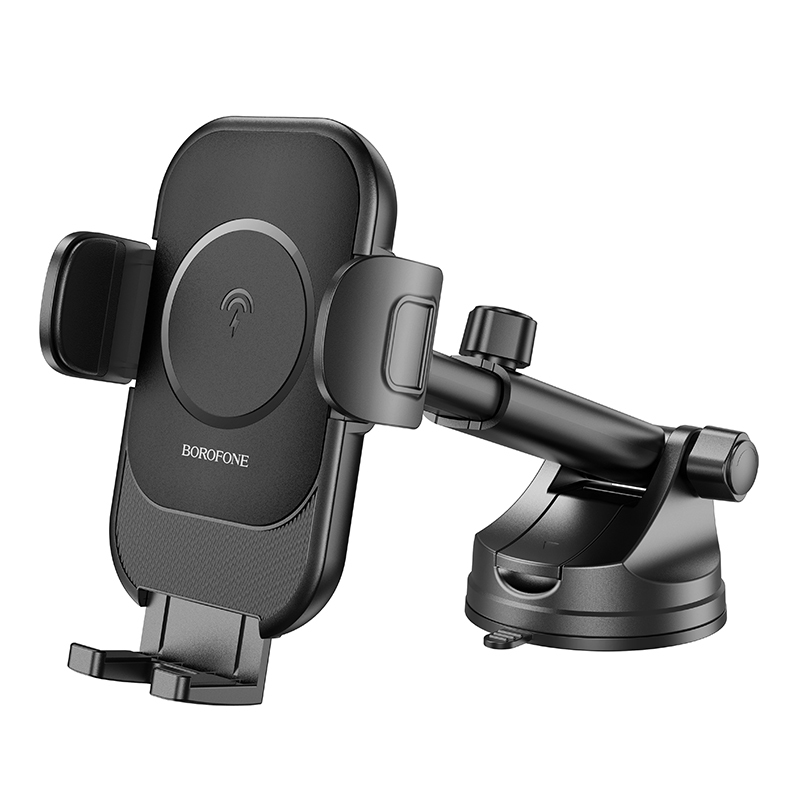 Borofone Car holder BH203 Blue Charm with induction charging to windshield black