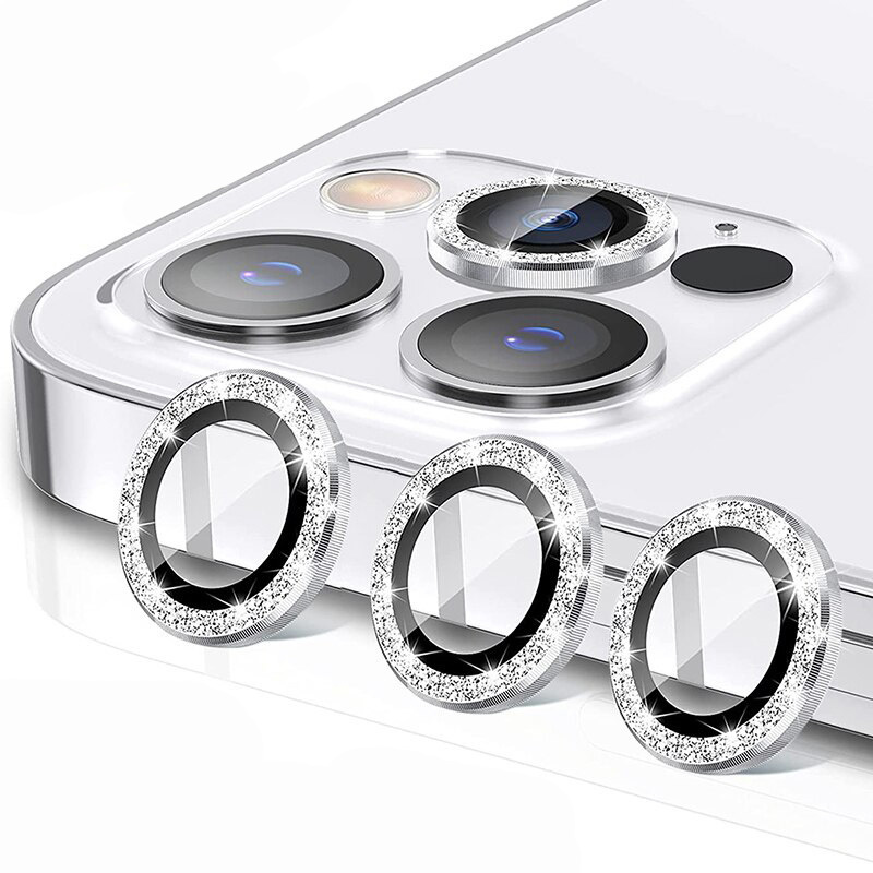 Tempered Glass HARD DIAMOND for camera (LENS) for Iphone 14/14 Plus/16e silver (lens 2 pieces)