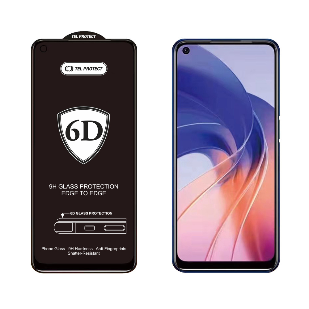 Tel Protect Full Glue 6D Tempered Glass for IPHONE 12 PRO MAX Black - 10 PACK