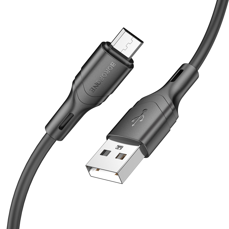 Borofone Cable BX99 Method - USB to MicroUSB - 2,4A 1 metre black