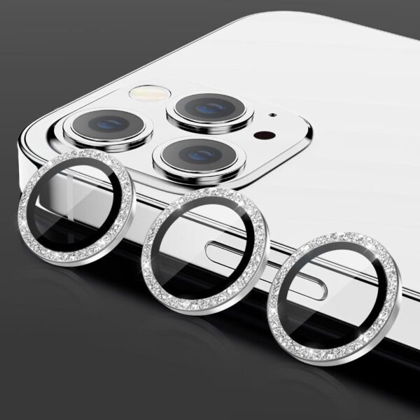 Tempered Glass HARD DIAMOND for camera (LENS) for Iphone 15/15 Plus silver (lens 2 pieces)