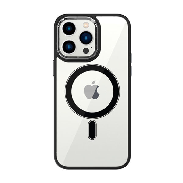 Tel Protect Magnetic Clear Case for Iphone 15 Plus Black