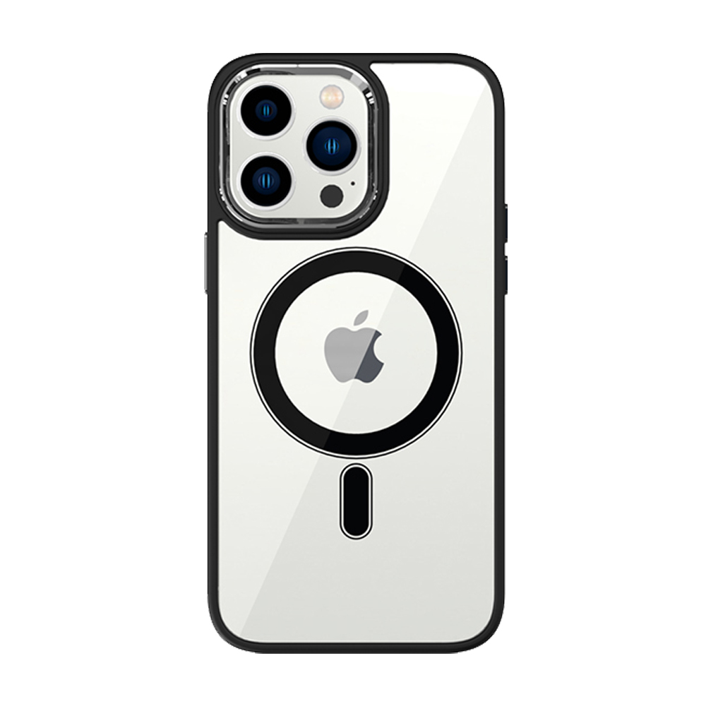 Tel Protect Magnetic Clear Case for Iphone 15 Plus Black