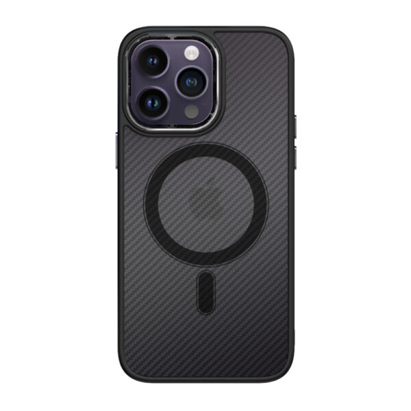 Tel Protect Magnetic Carbon Case for Iphone 15 Pro Max Black