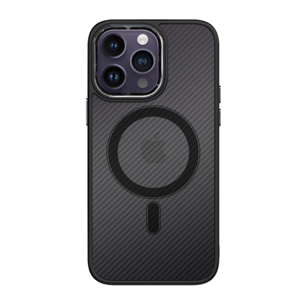 Tel Protect Magnetic Carbon Case for Iphone 15 Pro Max Black